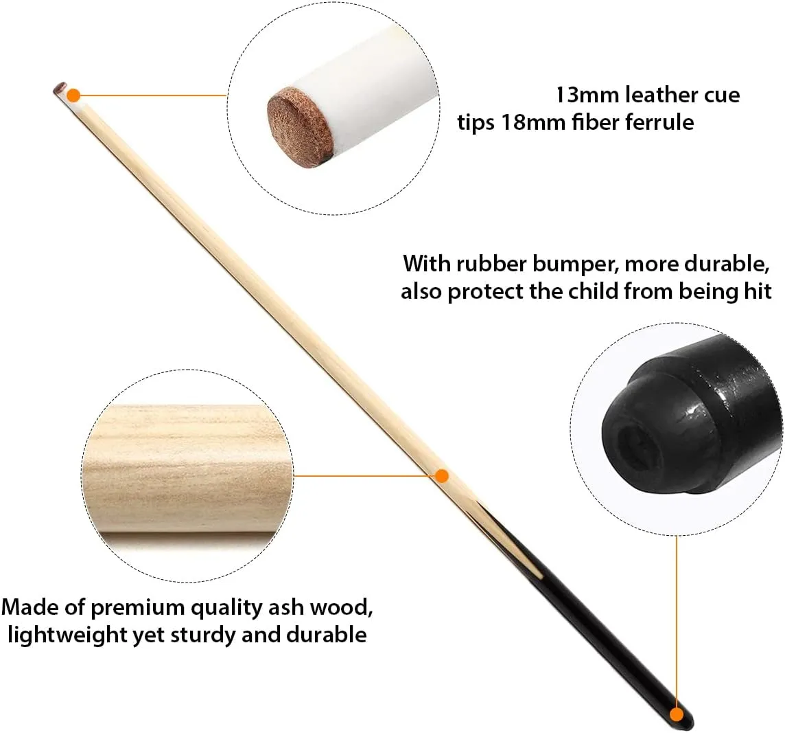 36 Inch/48 Inch/58 Inch Pool Cue Stick Billiard Cue Stick, Hardwood Pool Stick with Different Size/Quantity for Kids Youth Adults, House Bar Pool Sticks for Pool Table