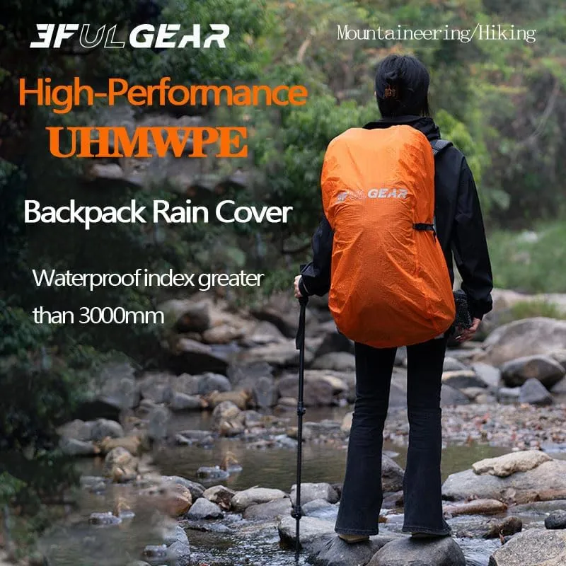 3F 20-85L backpack rain cover, waterproof, dustproof, wear-resistant, tear resistant outdoor hiking backpack cover (blue-XL)