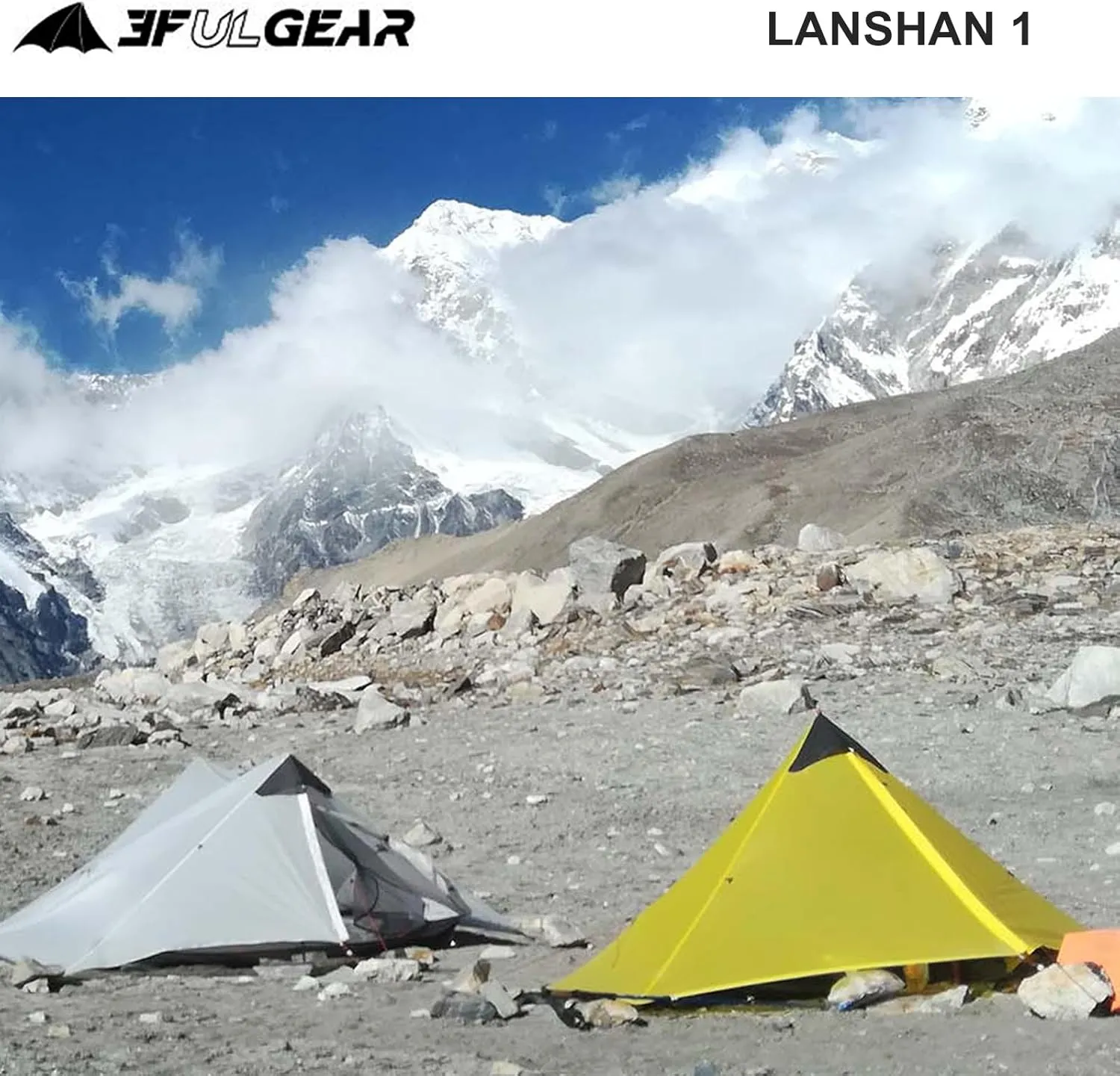 3F UL Gear Lanshan Ultralight Tent 3-Season Camping Tent, Ideal for Camping in The Garden,Outdoor Lightweight Camping Shelter and Hiking Tent