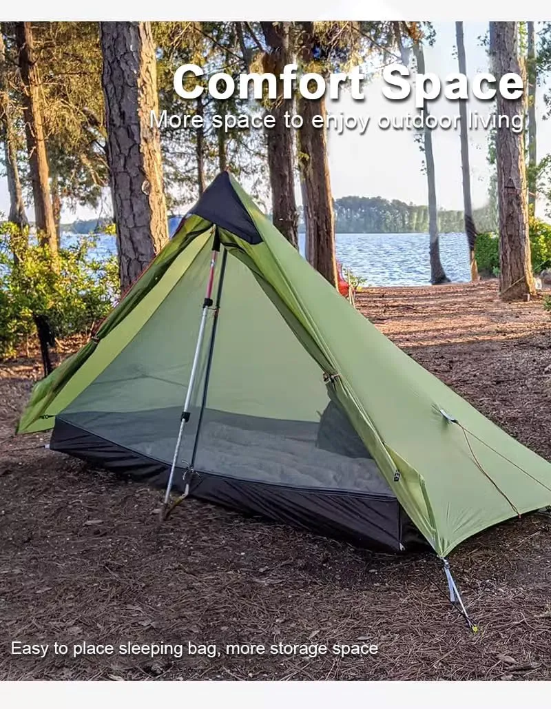 3F UL Gear Lanshan Ultralight Tent 3-Season Camping Tent, Ideal for Camping in The Garden,Outdoor Lightweight Camping Shelter and Hiking Tent
