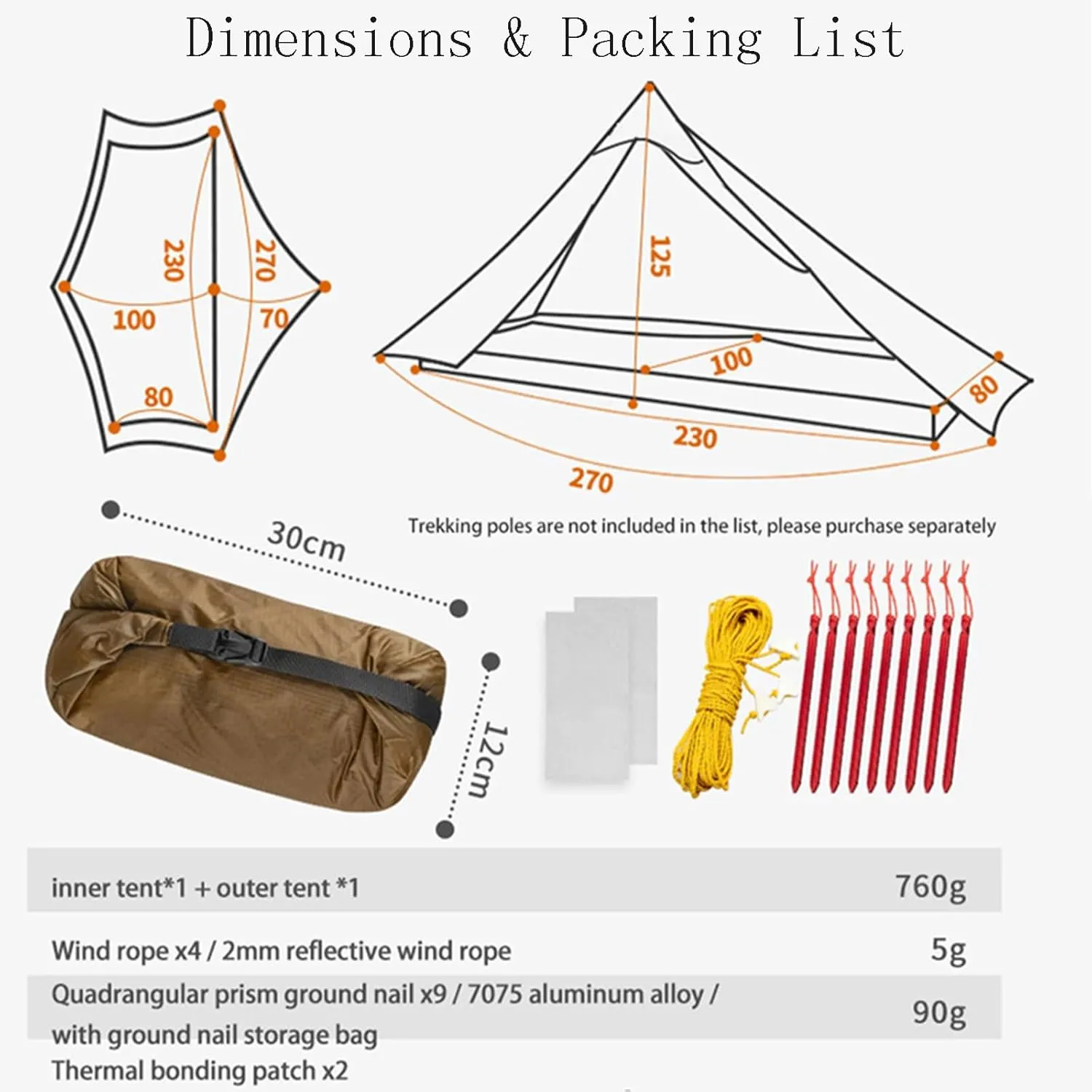 3F UL Gear Lanshan Ultralight Tent 3-Season Camping Tent, Ideal for Camping in The Garden,Outdoor Lightweight Camping Shelter and Hiking Tent