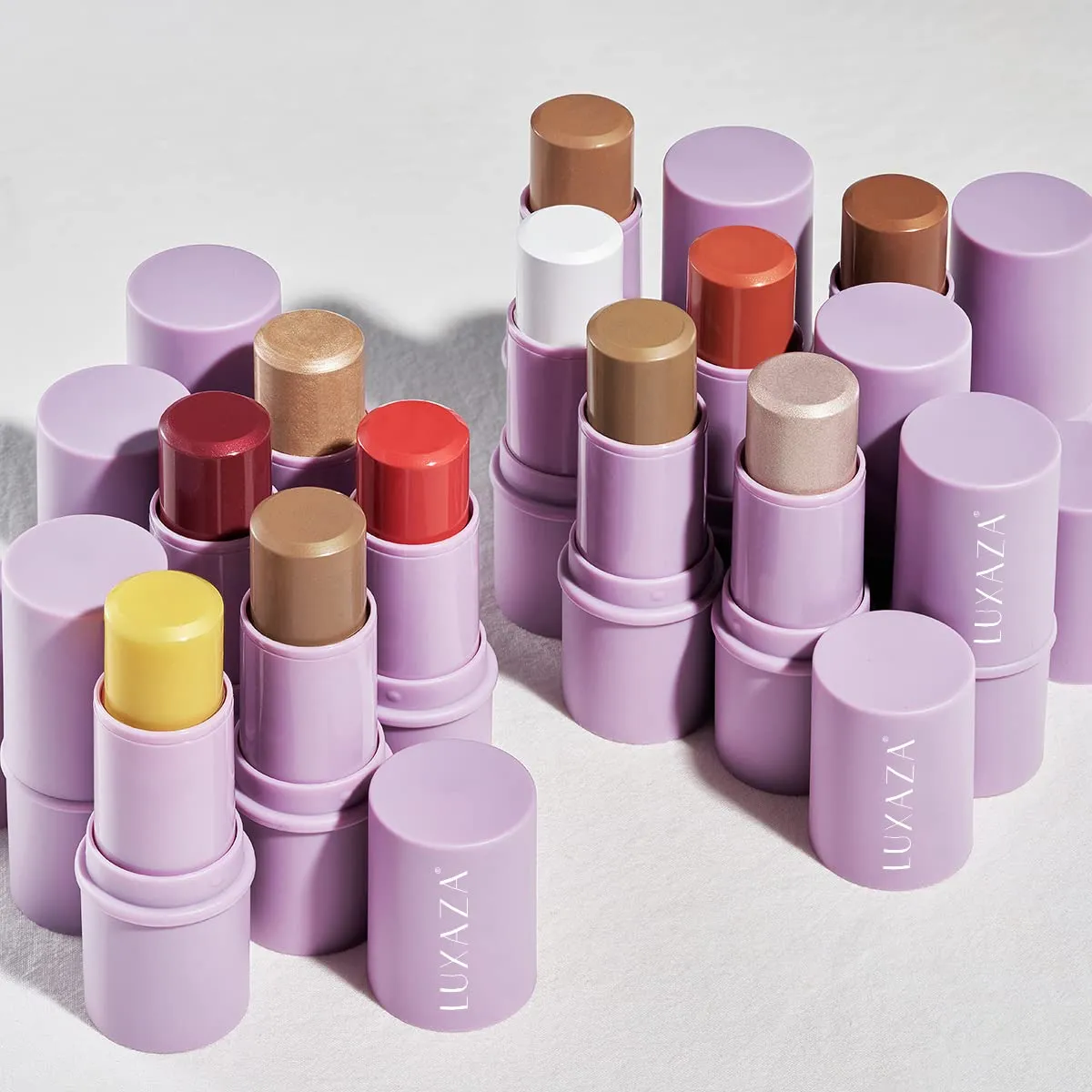 3PCS Cream Blush Lip Stick Makeup Set for Girls and Women #T Blush Set