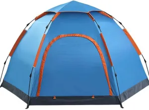 4-5 Person Automatic Camping Tent 1 Bedroom 2 Living Room Outdoor Hiking Self Driving Dual Layer Waterproof Family Teepee