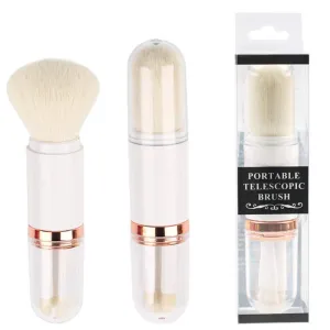 4 in 1Retractable Makeup Brushes Set,Foundation Blush Smudge Brush Cosmetic Tool Lip Brush,Multi-functional Makeup Brush for Travel & Household Use