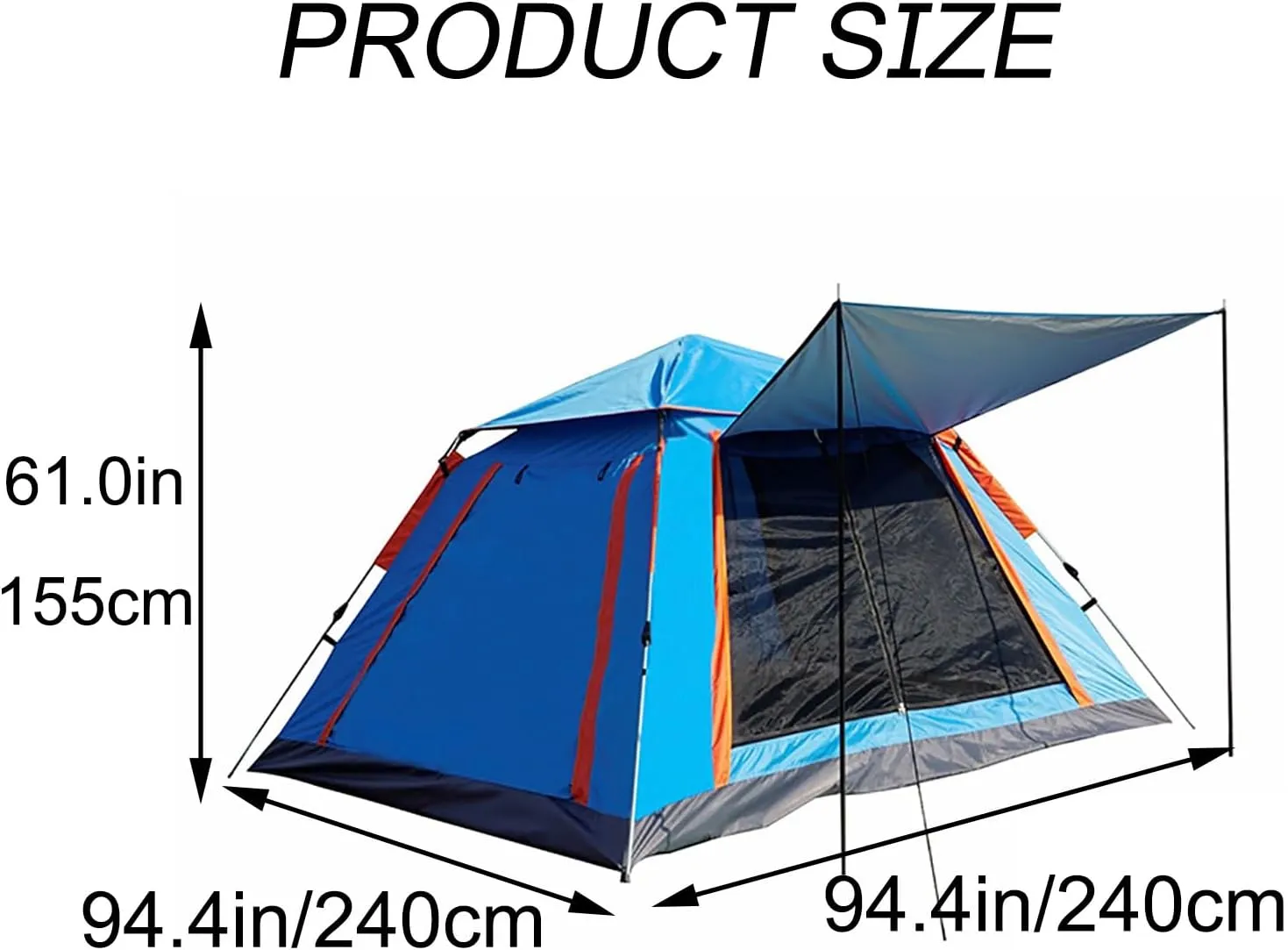4 Season Waterproof Tent, Tents for Camping, 2000mm Waterproof, Camping Tents & Shelters for Outdoor Sports, for Picnic Hiking Travel