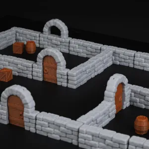 40-Piece Modular Terrain Set for D&D and Pathfinder 28mm