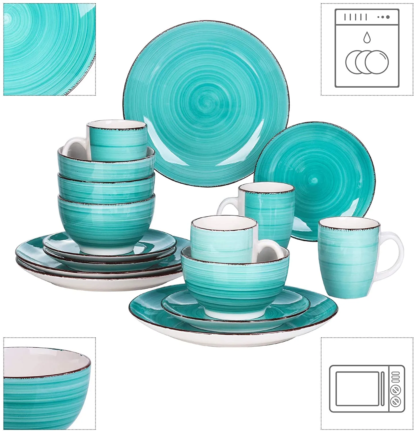 48 Pieces Stoneware Dinner Set