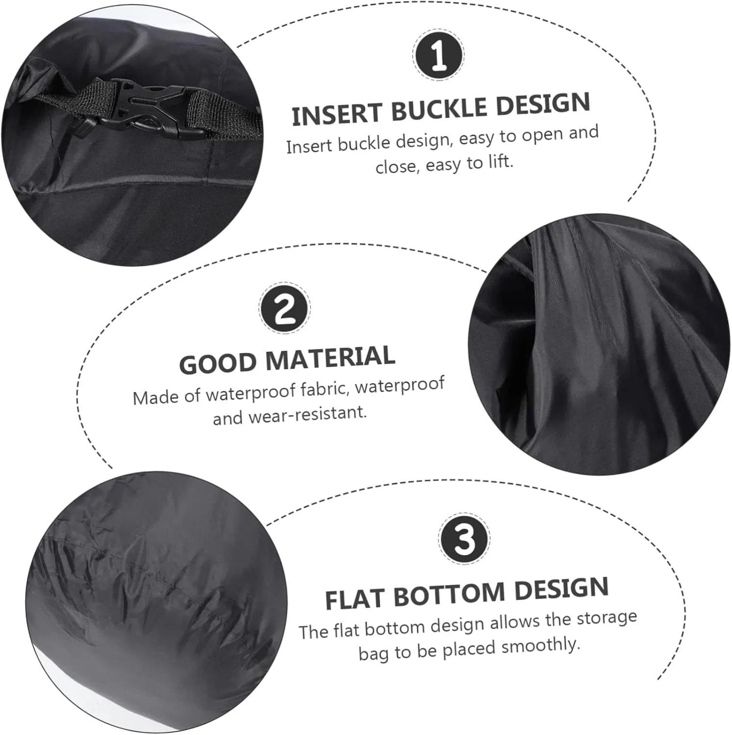 4pcs Sturdy Waterproof Bag for Rafting Beach Portable Boating Bag Pouch Large Capacity