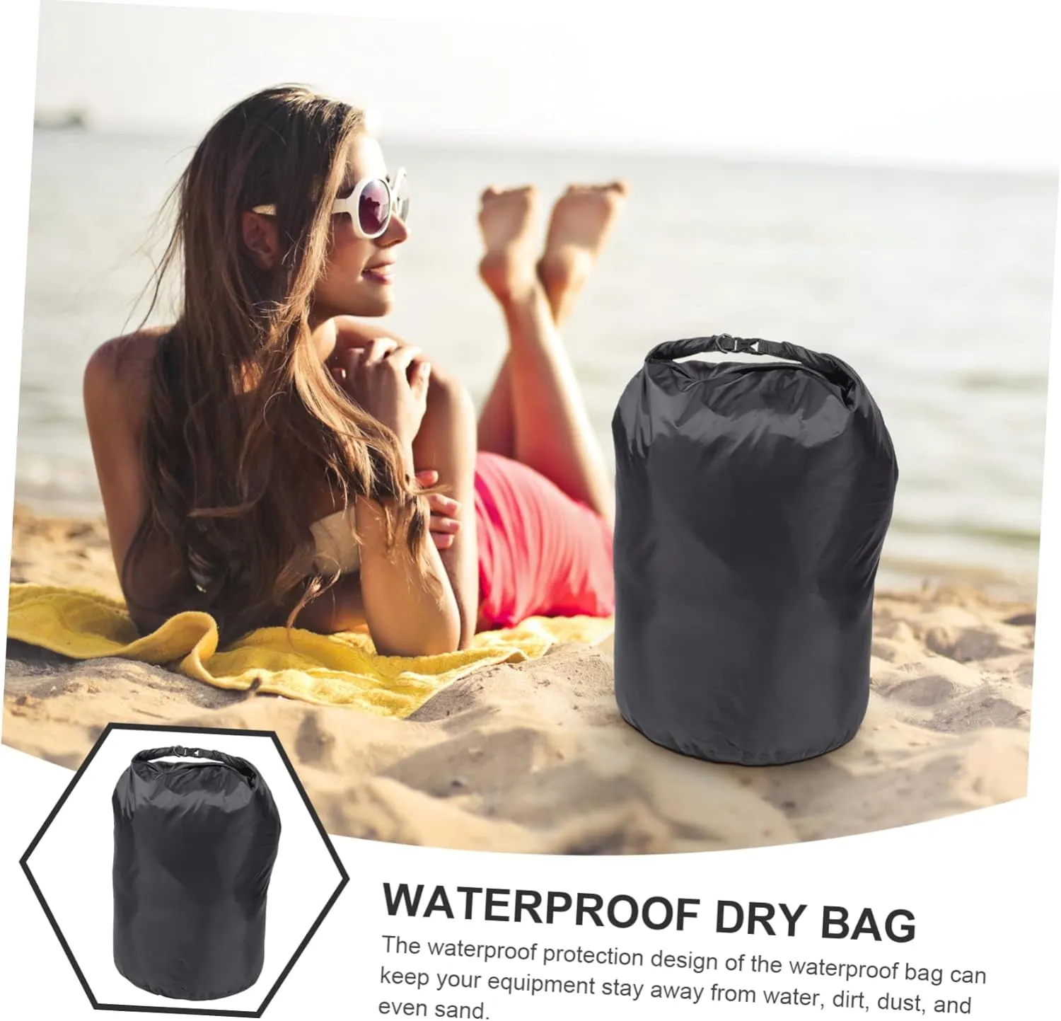4pcs Sturdy Waterproof Bag for Rafting Beach Portable Boating Bag Pouch Large Capacity