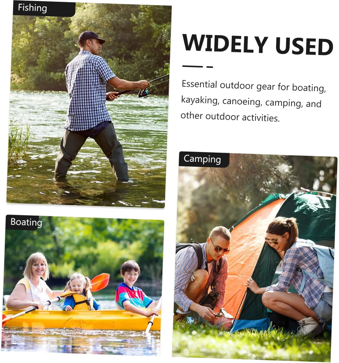 4pcs Sturdy Waterproof Bag for Rafting Beach Portable Boating Bag Pouch Large Capacity