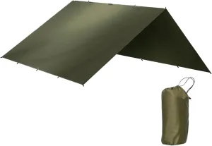 4x4m 4x3m 3x3m Tarp Tent Waterproof Camping UV Protection Outdoor Hiking Backpacking Tent Tarp Camping Tourist Beach Sun Shelter(3X3 Green)