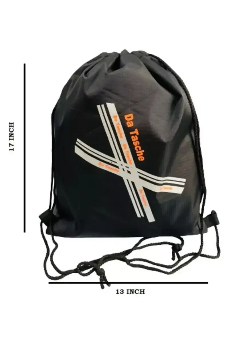 5 L Drawstring Backpack for Men - Black