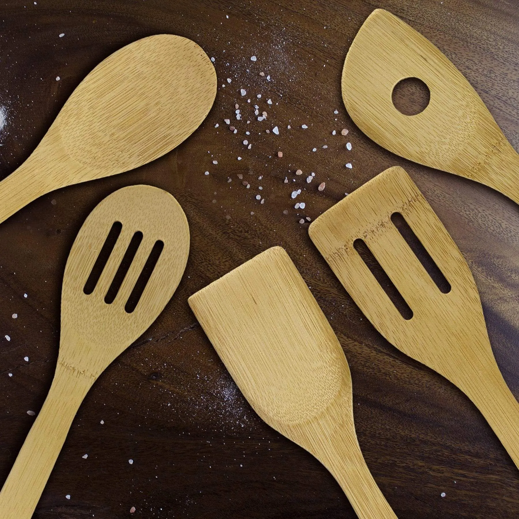5-Piece Bamboo Cooking Utensil Set