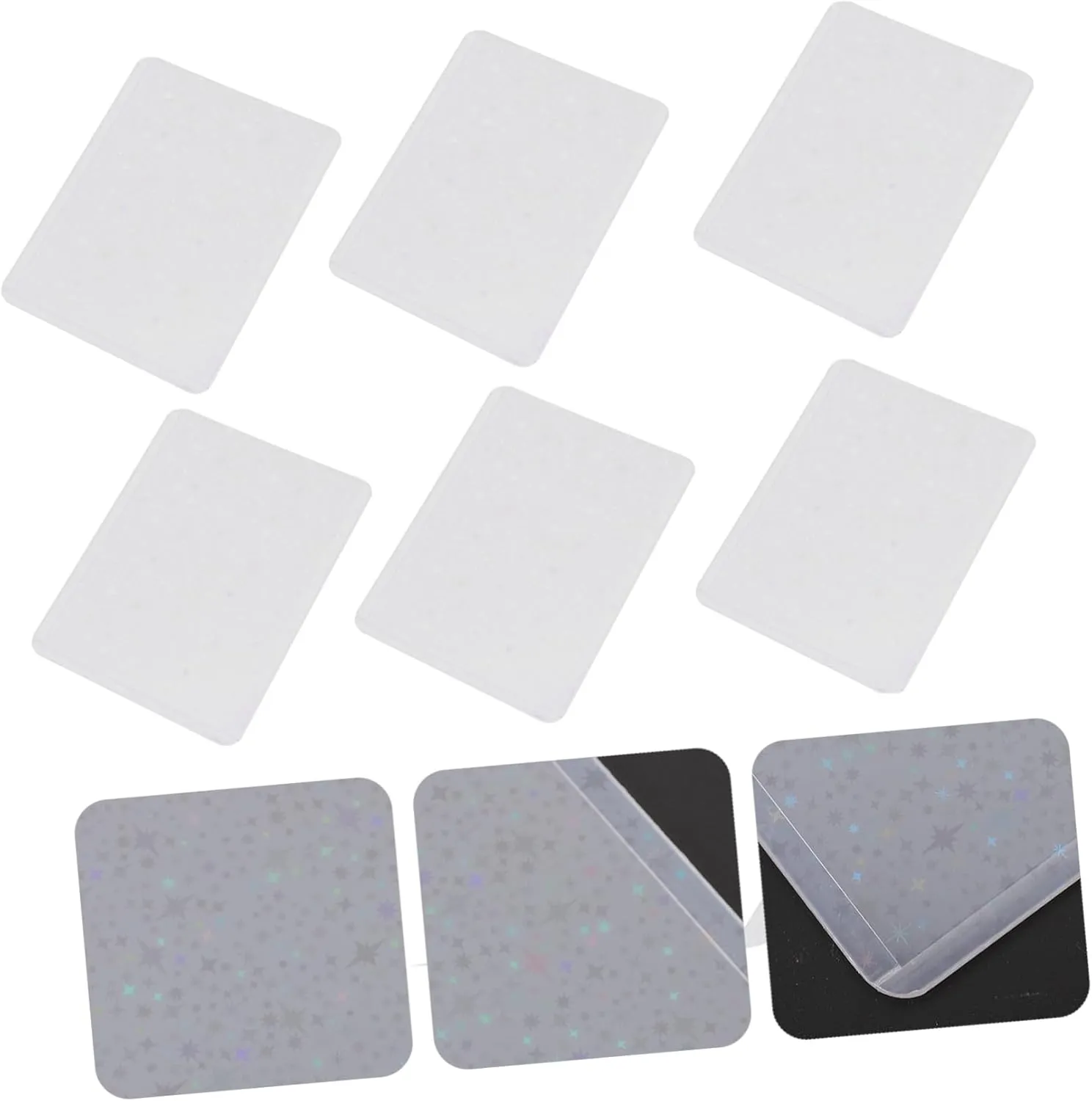 50pcs Transparent Cards Display Sleeves Card Protectors for Game Photos Kpop Collectibles Lightweight Portable