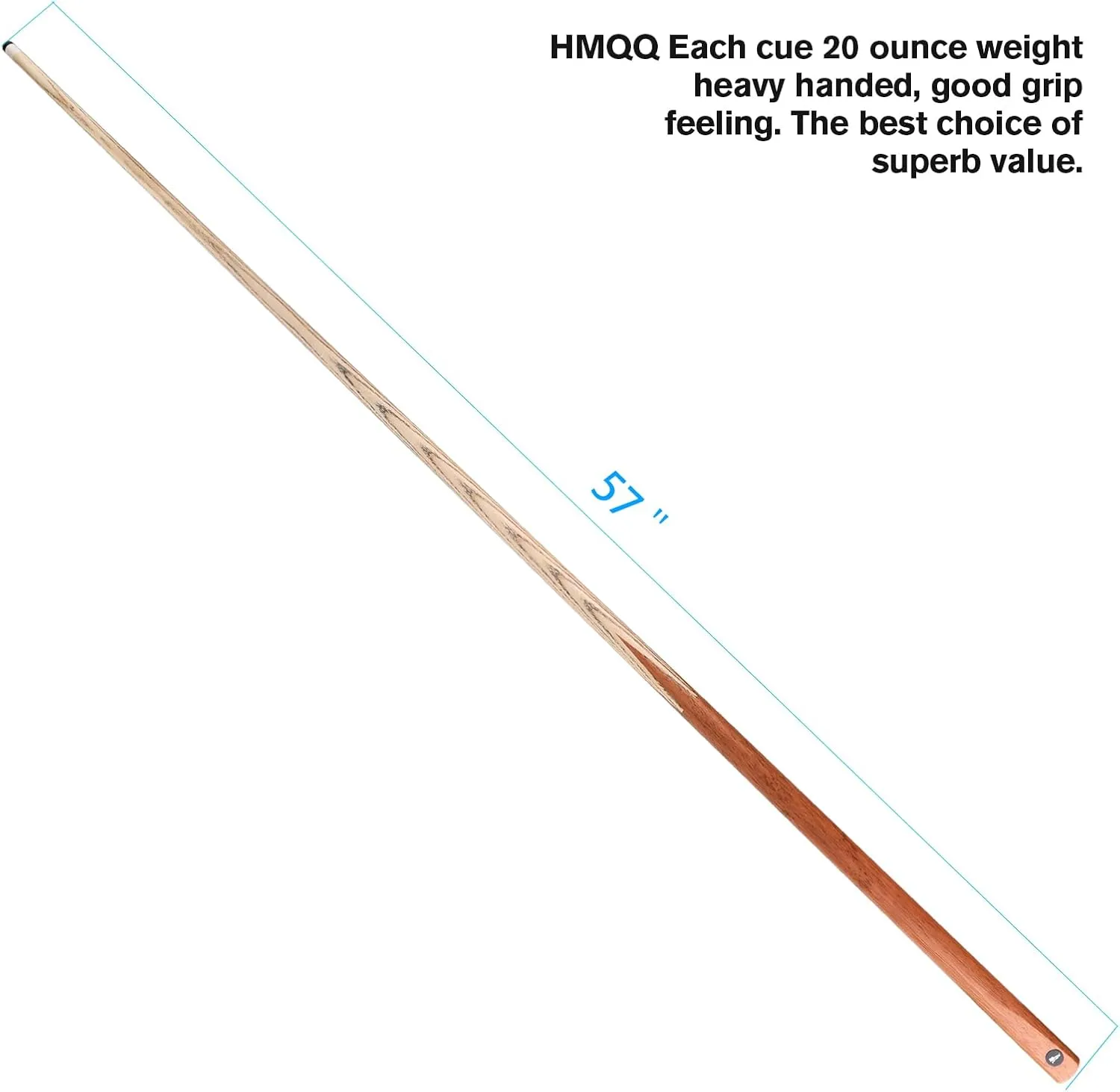 58" one Piece Pool cue Stick with 13MM Leather tip, Weight 20OZ Billiards cue Stick, Pool Stick Set of 4 or Set of 6