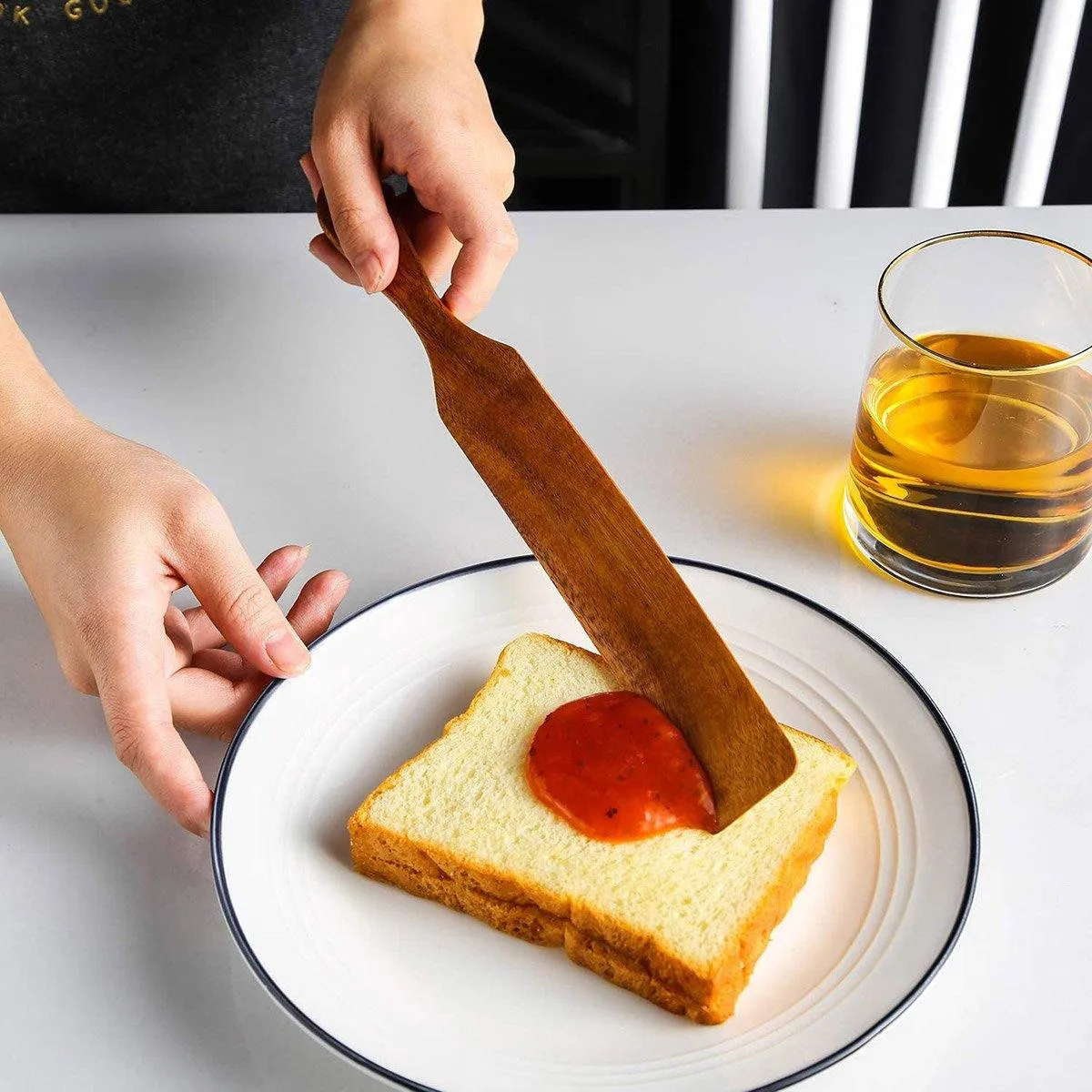 5pcs Wooden Spatula Set Kitchen Cooking Utensils Wooden Spatula for Cooking