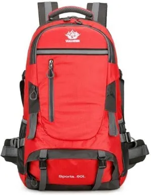 60L Large Camping Backpack,Lightweight Hiking Trekking For Men Women Outdoors Large Capacity Mountaineering Bag(Red)