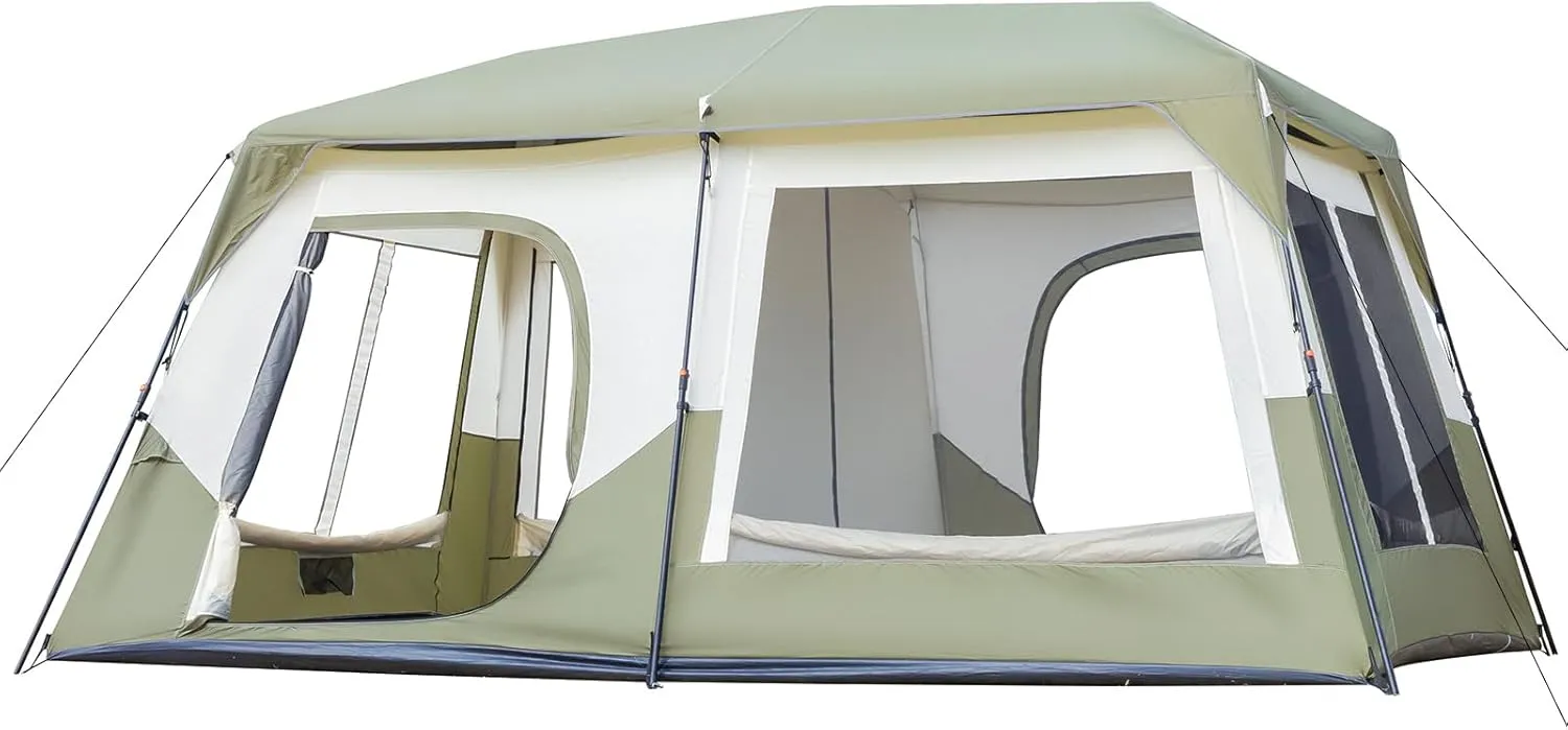 6/8/10 Person Awning Tent for Camping Instant Family Dome Tent Waterproof Windproof Camping Tent with Easy Set-Up Carry Bag for Camping & Hiking