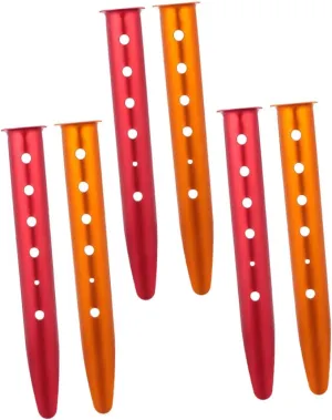 6PCS Alloy Tent Stakes Lightweight Outdoor Ground Nails for Camping Beach and Durable Shaped Design for Strong Holding Power and Easy Removal