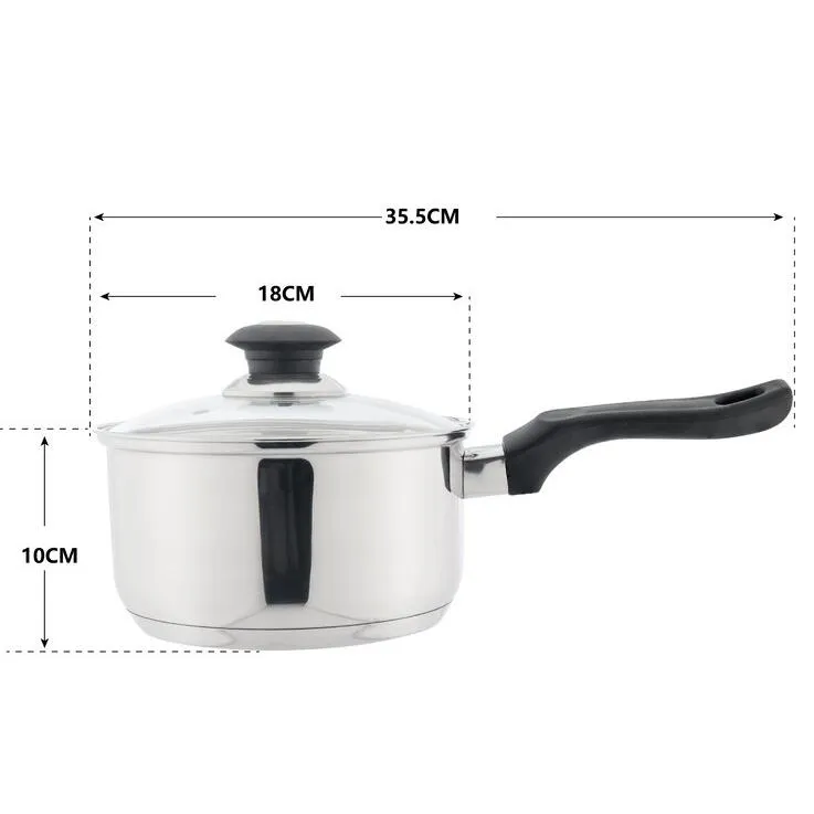 7-Piece Set: Non-Stick Stainless-Steel Cookware
