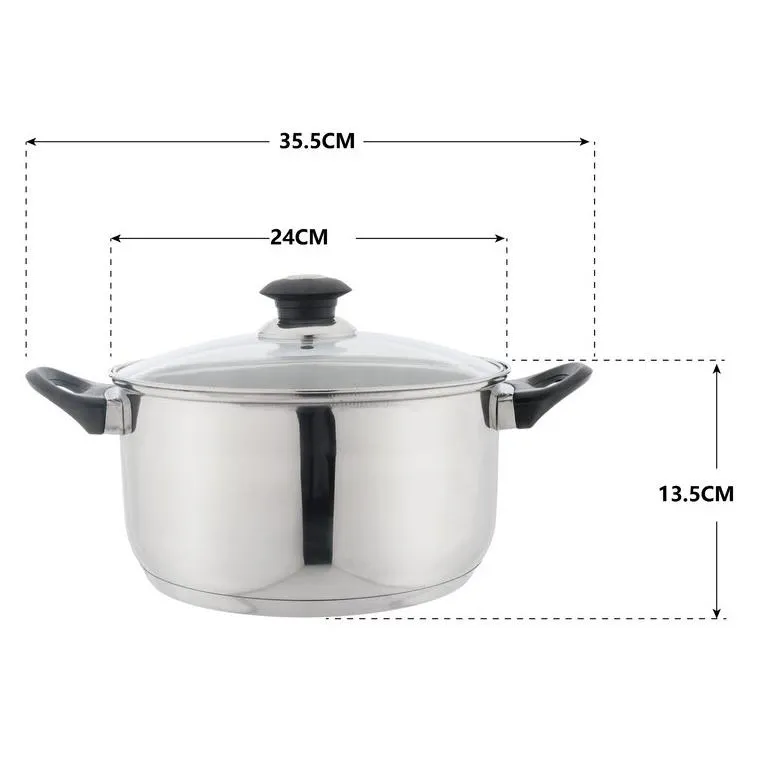 7-Piece Set: Non-Stick Stainless-Steel Cookware