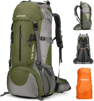 70L Hiking Backpack with Rain Cover Lightweight Travel Backpack Waterproof Camping Backpack