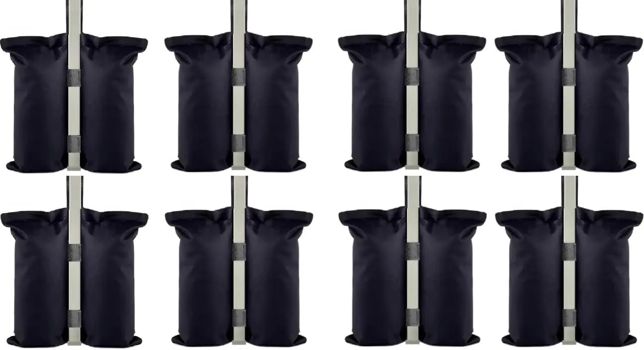 8-Pack Sand Bag-Large, Weight Bags for Outdoor Pop-Up Tent, Party Tents Canopy Sun Shelter, Patio Umbrella(Bags only Sand not Included)