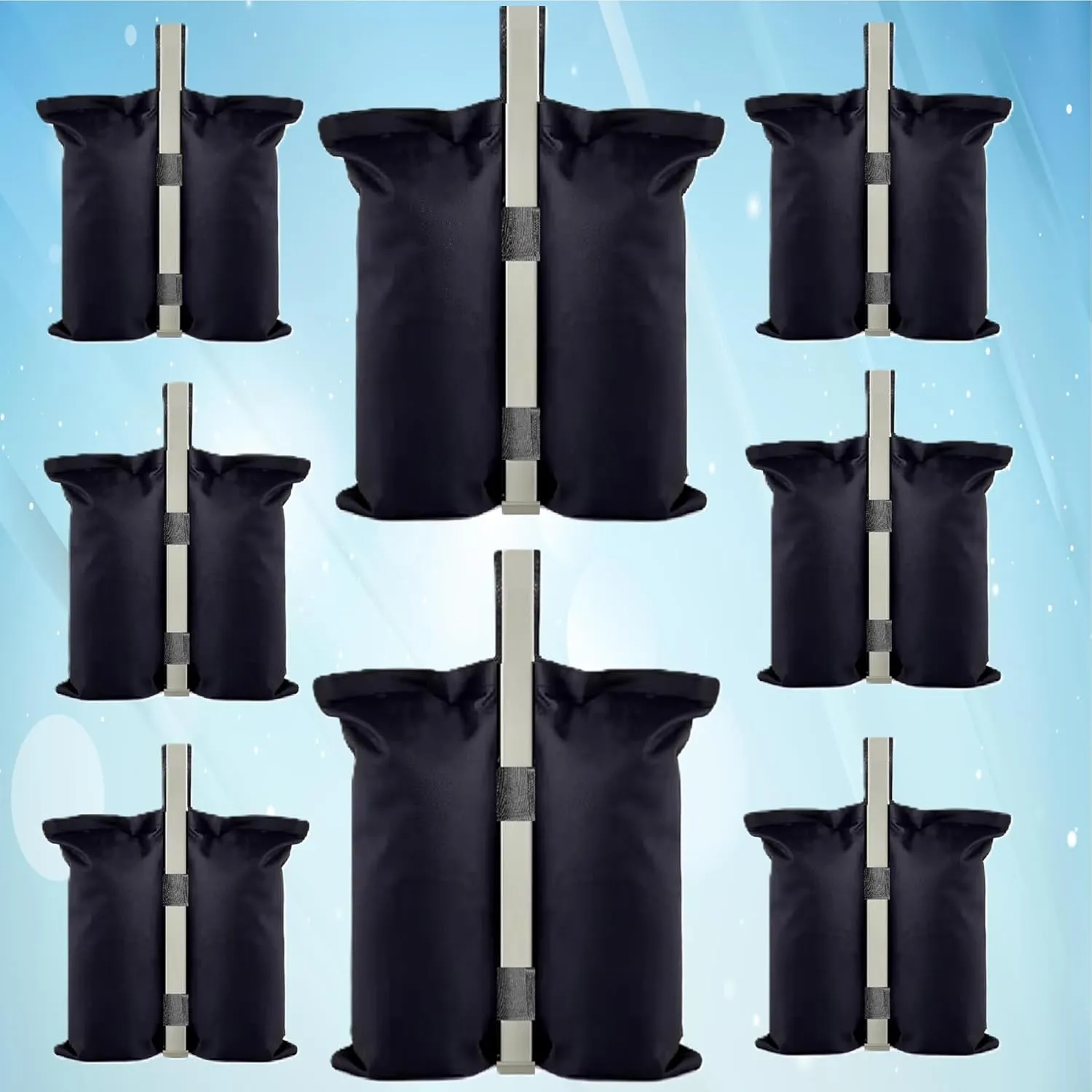 8-Pack Sand Bag-Large, Weight Bags for Outdoor Pop-Up Tent, Party Tents Canopy Sun Shelter, Patio Umbrella(Bags only Sand not Included)