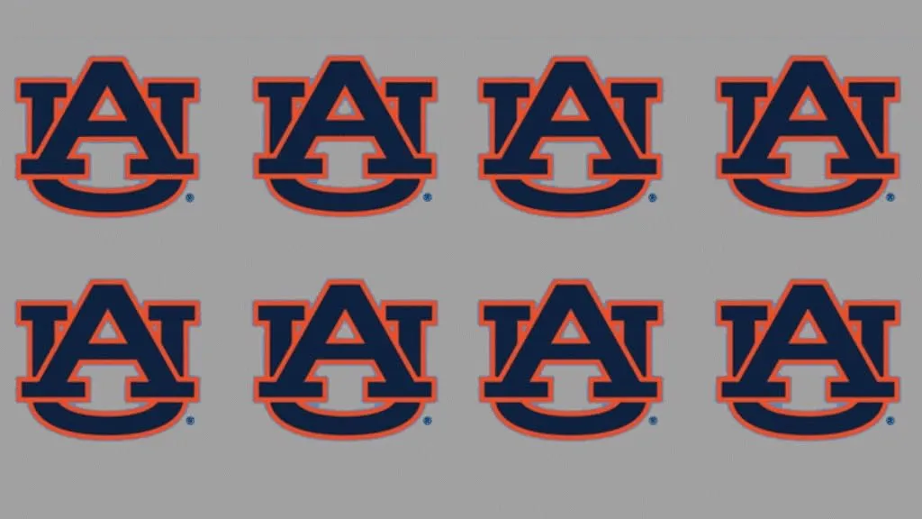8 Piece Auburn Officially Licensed Waterless Peel & Stick Temporary Spirit Tattoos 8PK Team Logo