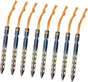 8Pcs Tarp Pegs Ground Stakes Practical Universal Lightweight Tent Stakes Camping Tent Nails for Desert Outdoor Tarp Canopy