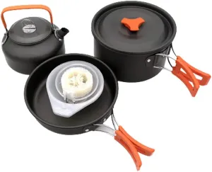 9 Pieces Camping Cookware Set, Compact Camping Pots and Pans Set, Camping Cooking Set for Outdoor Backpacking Camping Hiking Picnic with Carrying Bag