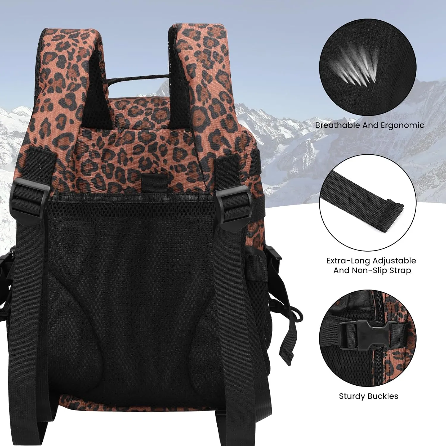 9L Mini Tactical Backpack for Men Women,Small Military Tactical Backpack for Sport,Gym,Hiking,Travel,Camping(Leopard)