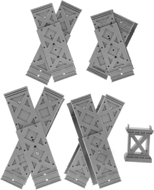 9pcs Railway Bridge Pier Model for Train Tracks Support Risers Compatible with Thomas Trains Enhance Creativity and Adventure in Playtime