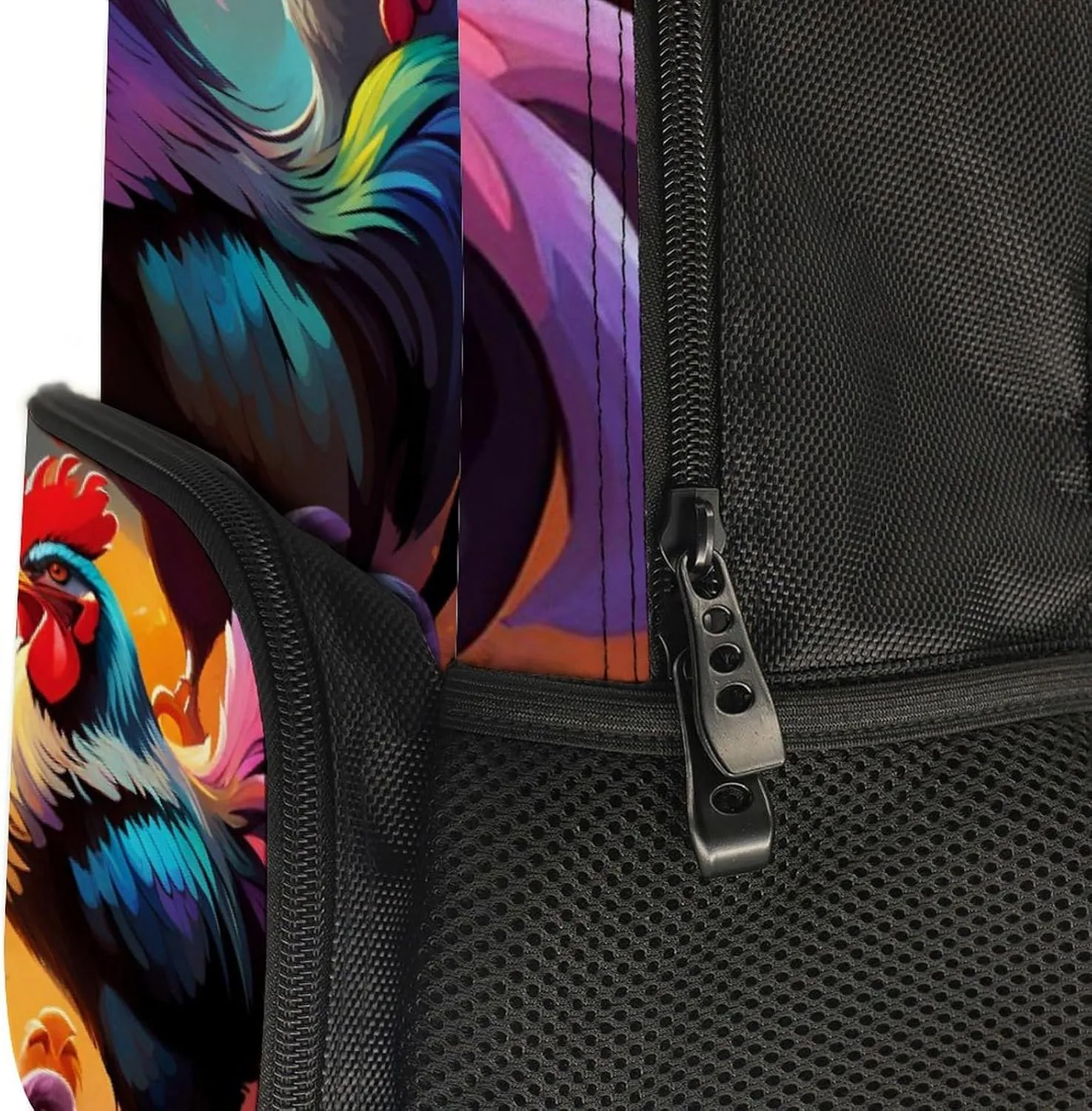 A Brood Of Chickens Art Shoulder Book Bags Polyester Multipurpose Anti-Theft Carry On Bag Large Capacity Travel Hiking & Camping Rucksack