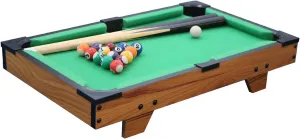 AAGAZA Portable Mini Table Pool, Miniature Balls Game Set with Sticks in teractive Play Cues Snooker for Desktop Entertainment Dorm Kids Office