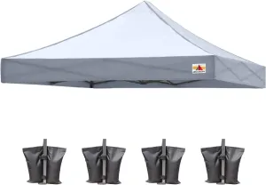 ABCCANOPY Replacement Canopy Top for Pop Up Canopy Tent (10x10, Gray)