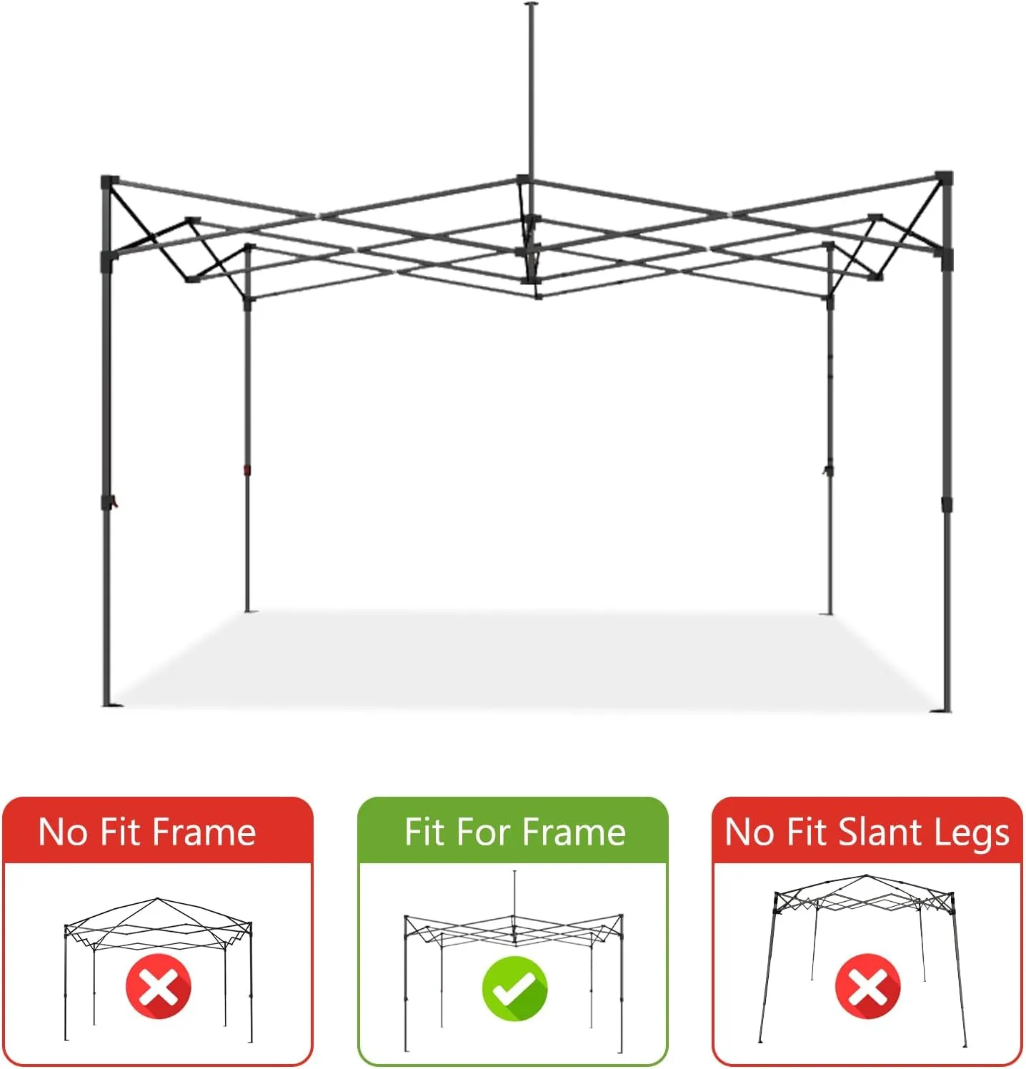 ABCCANOPY Replacement Canopy Top for Pop Up Canopy Tent (10x10, Gray)