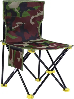 ABOOFAN Portable Folding Chair for Camping Fishing Outdoor Activities Lightweight Travel Stool with Frame Compact Design Small Seat Backrest