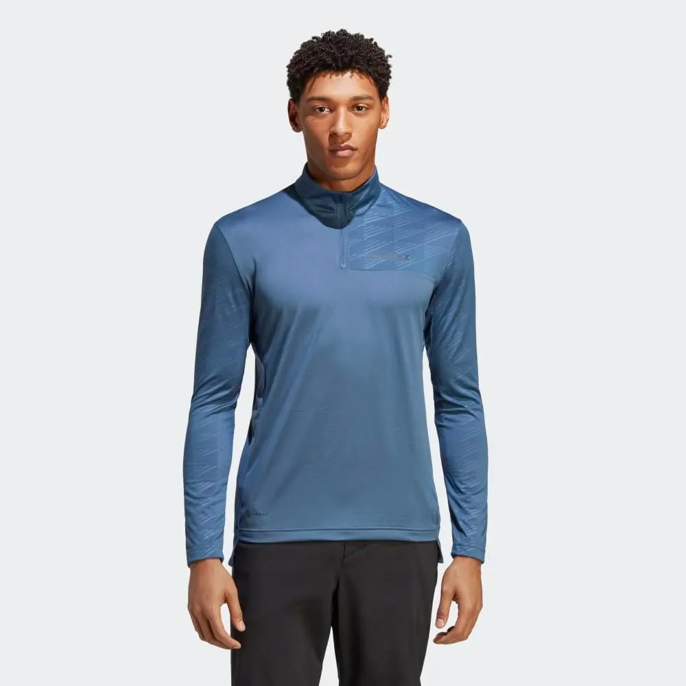 adidas Men's Terrex Multi Half Zip Long-Sleeve T-Shirt