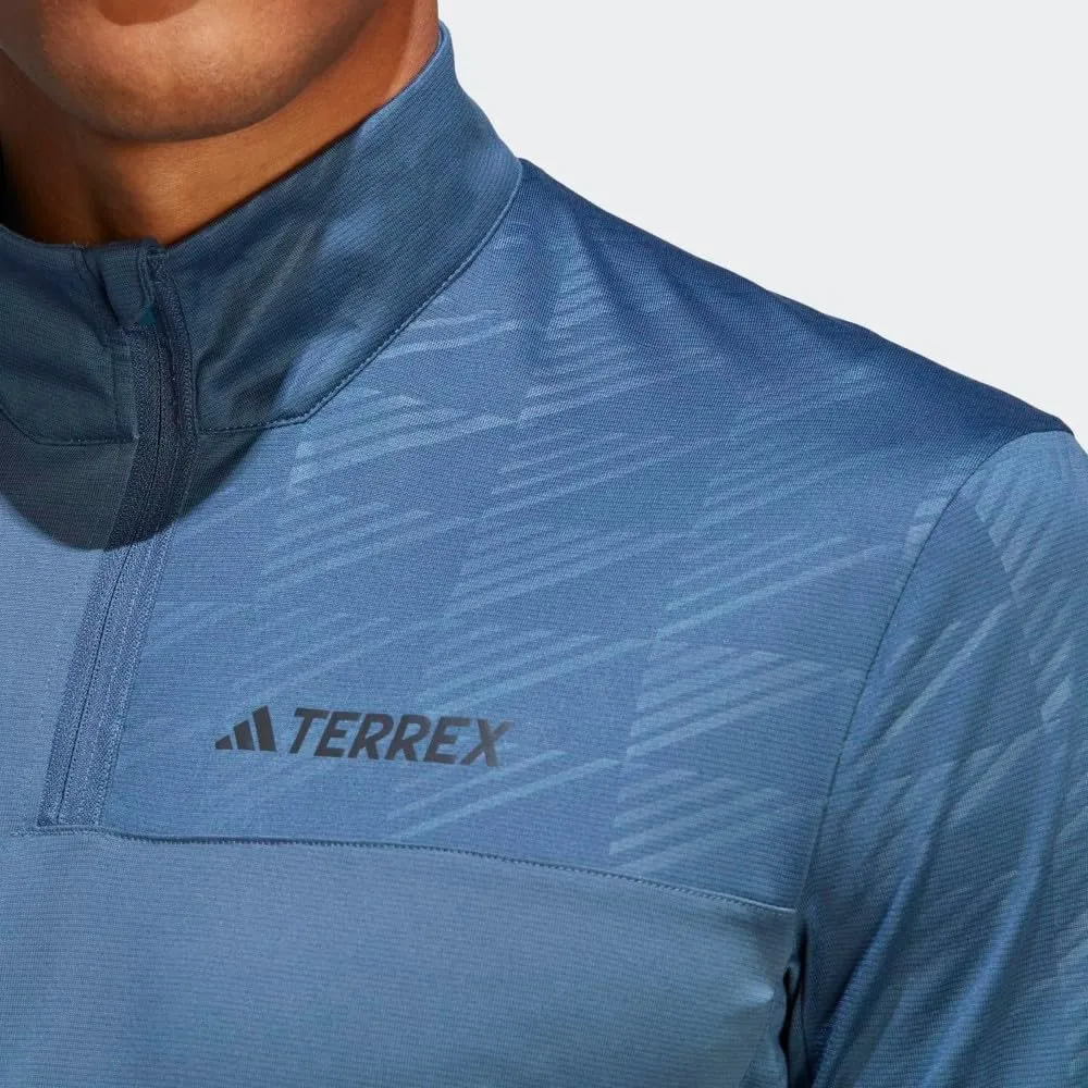 adidas Men's Terrex Multi Half Zip Long-Sleeve T-Shirt