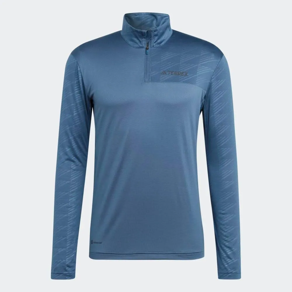 adidas Men's Terrex Multi Half Zip Long-Sleeve T-Shirt