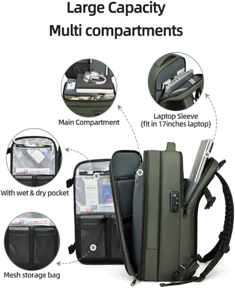 Aeropack Backpack, Aeropack Backpack Travel with Pump, 2025 New Premium 60l Expandable Waterproof Vacuum Travel Backack (Gray)