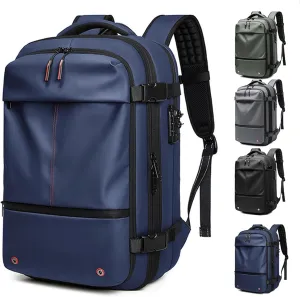 Aeropack Backpack,Aeropack Vacuum Compression Backpack,Expandable Backpacks for Airplanes, 60l,Waterproof,Anti Theft Backpack(Blue)