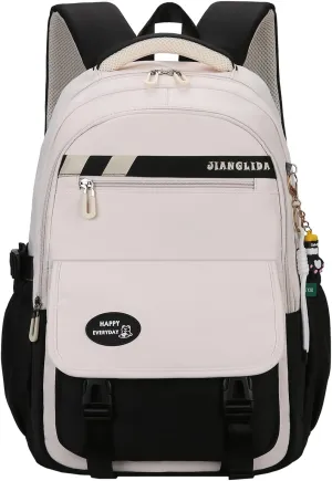 Aesthetic Backpack for Girls Cute Kids Bookbag Elementary Middle School Backpack for Teens Lightweight Classic Travel Backpack