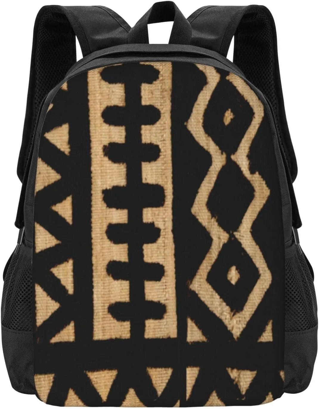 African Mud Cloth Motif Lightweight Packable Backpack Travel Casual Large Capacity Daypack Foldable Backpack For Men Women