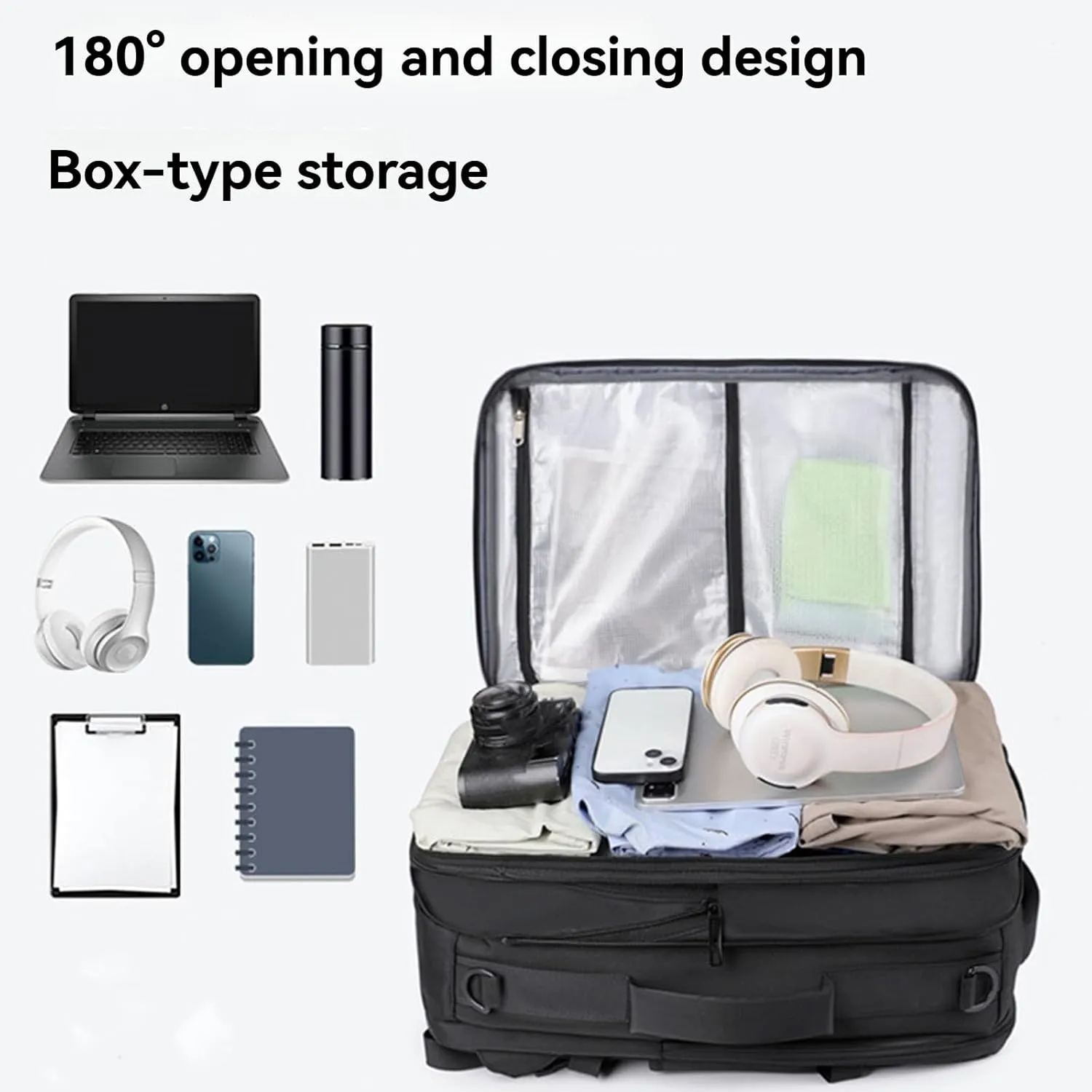 Airback Backpack, Travel Backpack with Vacuum System, Expandable Backpack with Vacuum Compression (Style E,One Size)