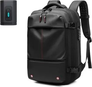 Airvac Backpack, Airvac Travel Backpack Bag, Spence Vac Vacuum Bag for Travel with Wireless Vacuum Pump Reusable Compression Suitcases Space Saver 60L (Black Pump)