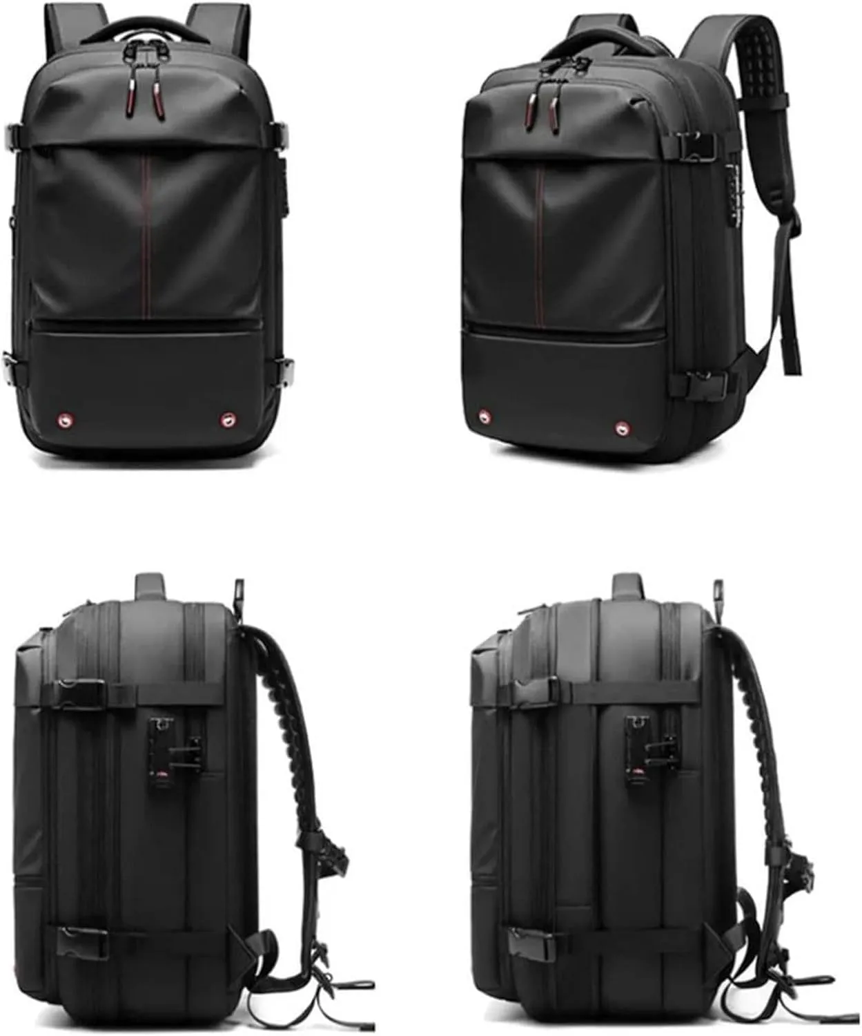 Airvac Backpack, Airvac Travel Backpack Bag, Spence Vac Vacuum Bag for Travel with Wireless Vacuum Pump Reusable Compression Suitcases Space Saver 60L (Black Pump)