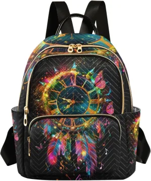 ALAZA Clock with Roman Numerals Small Backpack Purse for Women Travel Bag Lightweight Shoulder Bag Fashion Daypack