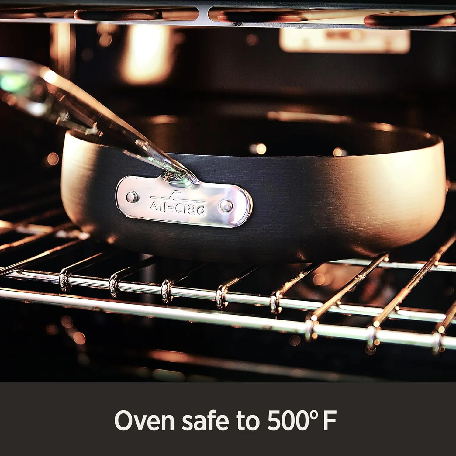 All-Clad HA1 Hard Anodized Nonstick Pots and Pans Set Non Stick Cookware Sets, Oven Broiler Safe 500F, Black